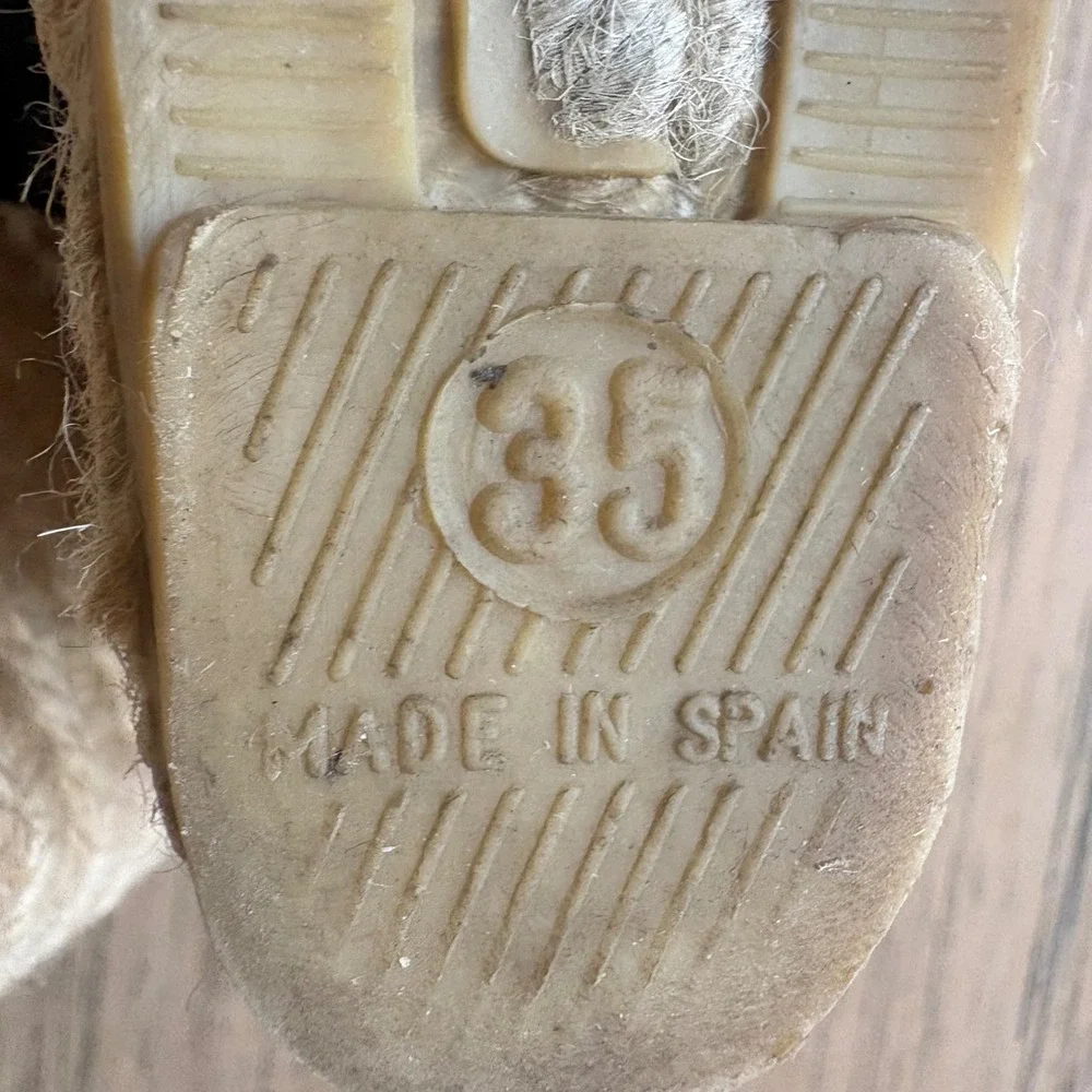 $248 TORY BURCH‎ Ines Wedge Espadrille Navy Geometric Sandal Ankle Tie EU35;US5